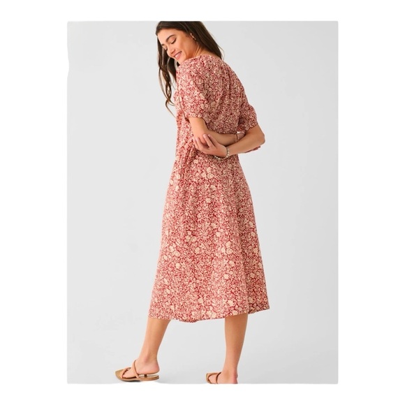 Faherty Carmel Dress-Spice Sunrise Floral NWOT - Picture 7 of 11